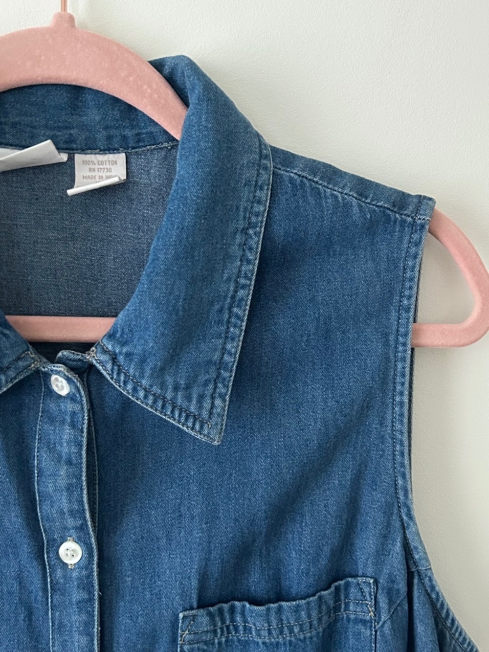 Cherokee 100% Cotton Denim Button Up Maxi Dress - Picture 4 of 13